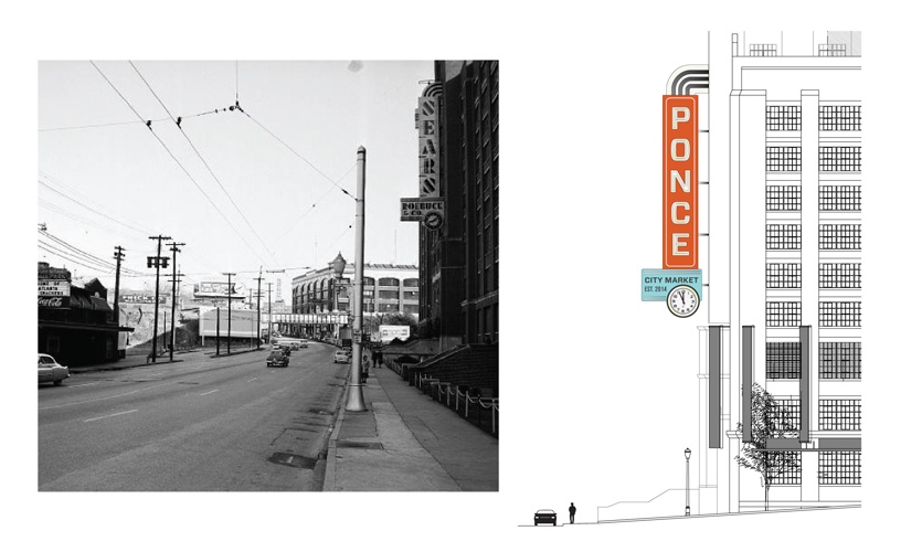 Some of the signs designed by Design360 were directly inspired by signs on the site during Sears’ heyday.