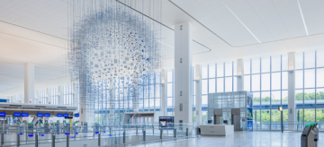 Sarah Sze Installation at LaGuardia Airport, Photo credit: LaGuardia Gateway Partners Sarah Sze Installation at LaGuardia Airport, Photo credit: LaGuardia Gateway Partners