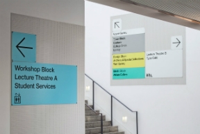 London College of Communication Wayfinding, Pentagram London College of Communication Wayfinding, Pentagram