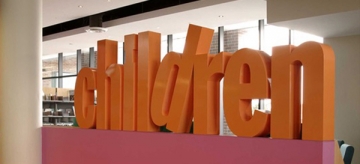 Tribute to Michael Bryce Tribute to Michael Bryce, photograph of Children's section signage at Five Dock Library