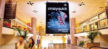Daktronics, Water Tower Place Photo of LED video banner at Chicago's Water Tower Place