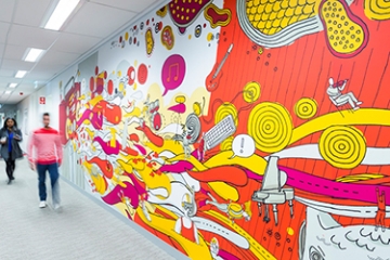 Frost Design, Commonwealth Bank Photo of Commonwealth Bank's call center mural