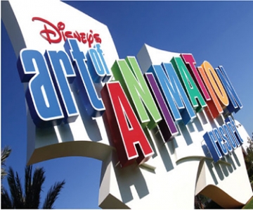 Square Peg Design, Disney's Art of Animation Photo of Disney's Art of Animation Resort identity