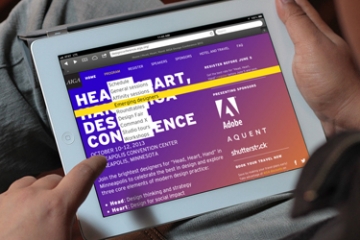 W&Co., AIGA Photo of homepage of AIGA conference website