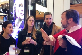 Craig Martin, Reality Interactive, takes Xlab 2015 attendees on a Experiential Digital Retail walking tour in NYC Craig Martin, Reality Interactive, takes Xlab 2015 attendees on a Experiential Digital Retail walking tour in NYC